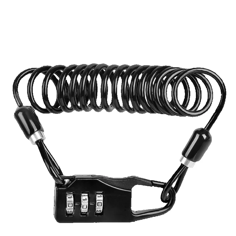 Nuevo casco de montaña con cable de seguridad para bicicleta, motocicleta, bicicleta eléctrica, portátil, con contraseña y cable de bloqueo_voghion.com