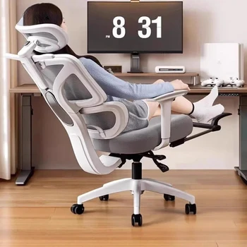 Sedia da Ufficio Ergonomica per Famiglia, Poltrona Reclinabile, Sedia per Sedute Prolungate, Rete Traspirante, Sgabello per Personale, Sedia da Gioco e Sportiva