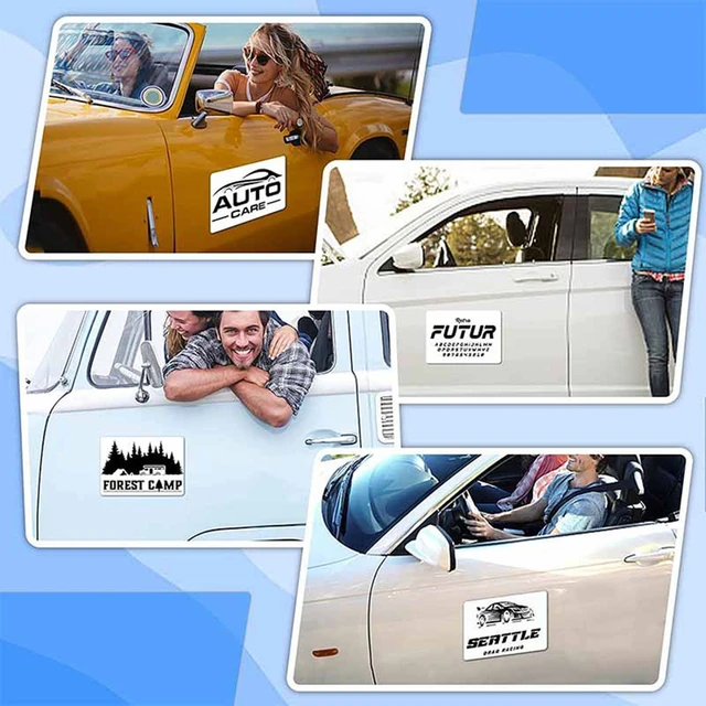 Blank Magneten Abgerundete Ecken Leere Auto Magnet Set Magnet Für Auto  Werben Business Abdeckung Logo Verhindern Auto Kratzer Und Dellen -  AliExpress