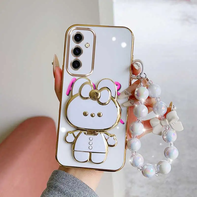 Chic Floral Phone Case Set with Lanyard and Stand - 3 Piece Bundle