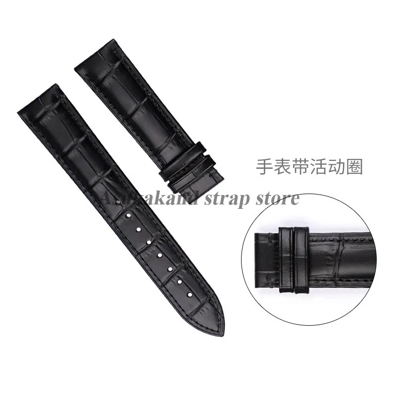 2PCS 시계 밴드 키퍼 가죽 밴드 링 이동식 남성용 스트랩 루프 블랙 브라운 16mm 18mm 20mm 22mm 24mm 시계 액세서리