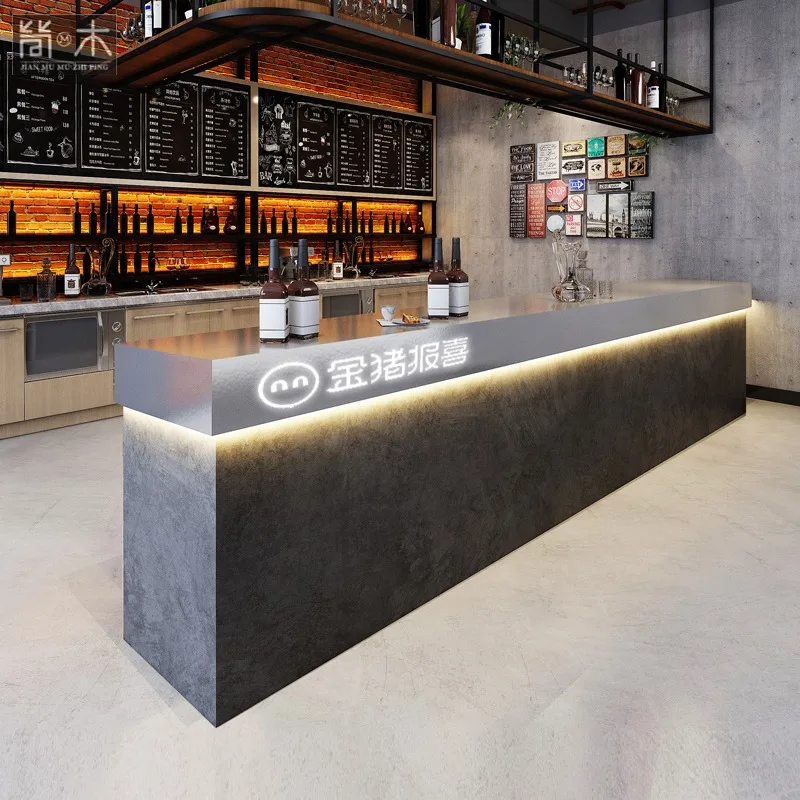 Reception Desk Stainless Steel Checkout Page Leisure Vintage Bar Table Cafe Clothing Shop Desk Beauty Salon Atril Conferencia