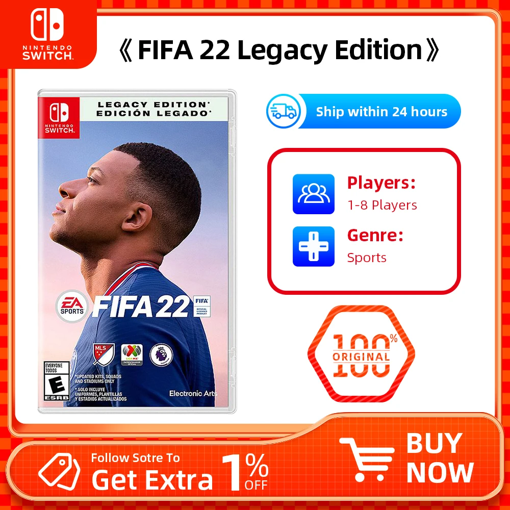 Nintendo Switch- FIFA 22 - Stander Edition - Games Physical