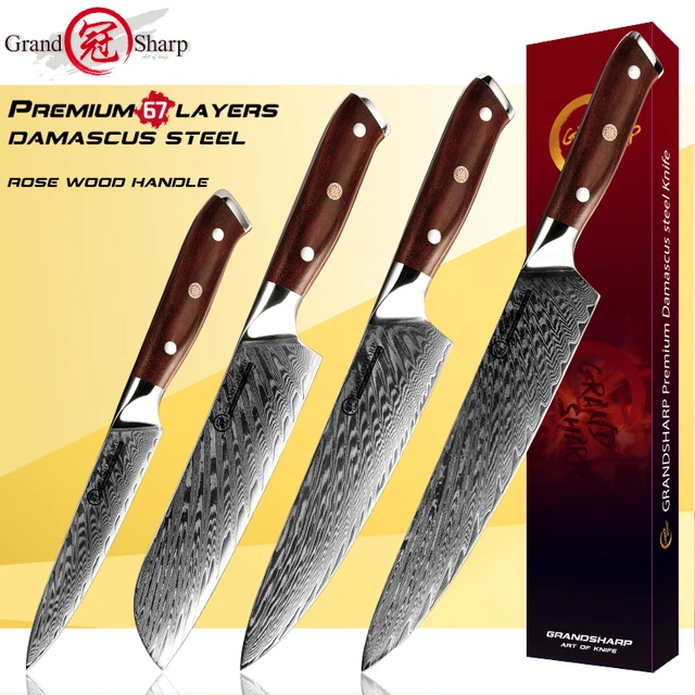 Japanese Damascus Steel Kitchen Knife Set  Kitchen Knife Japan Set  Stainless Steel - Kitchen Knives - Aliexpress