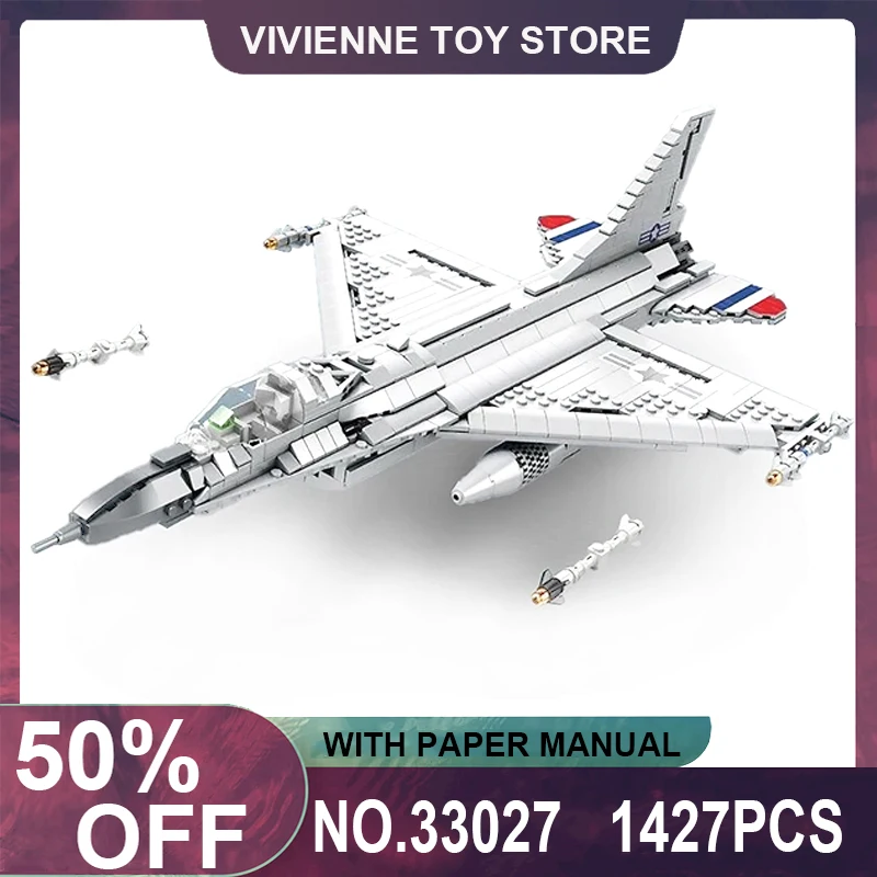 

Reobrix 33027 строительные блоки MOC Fighting Falcon F-16 Fighter, США, военный самолет, модель, кирпичи, игрушки, подарок для детей на день рождения