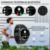LaNikar KE3 Bluetooth Call Smart Watch Men Full Touch Screen Health Monitor Clock With Flashlight Men SmartWatch For ios Android 2