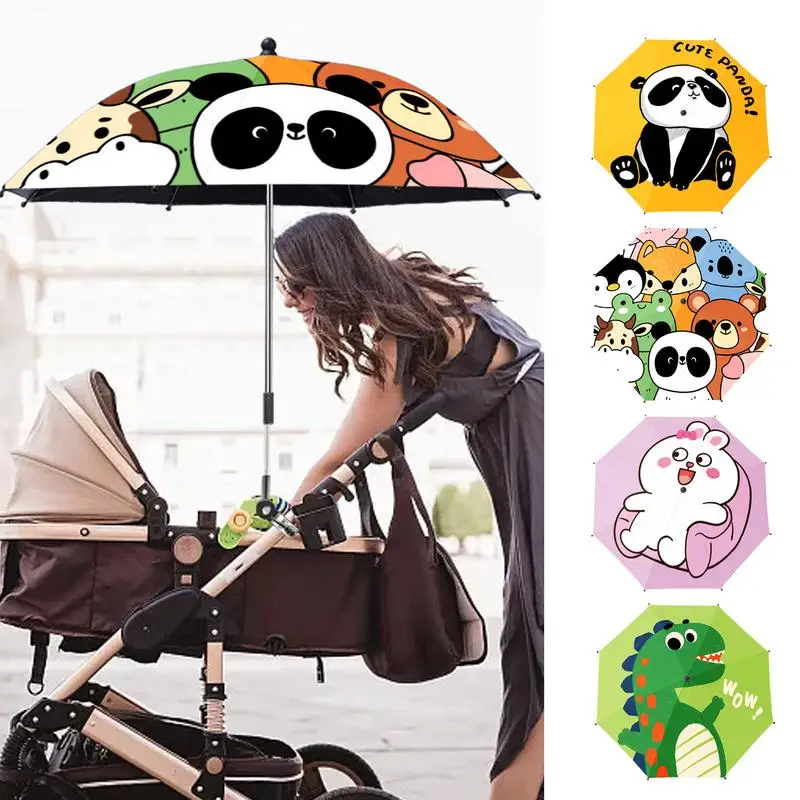 

Stroller Parasol UPF 50 Universall Baby Car Pram Umbrella Adjustable Shade Umbrella Uv Sunshade For Baby Stroller Accessories