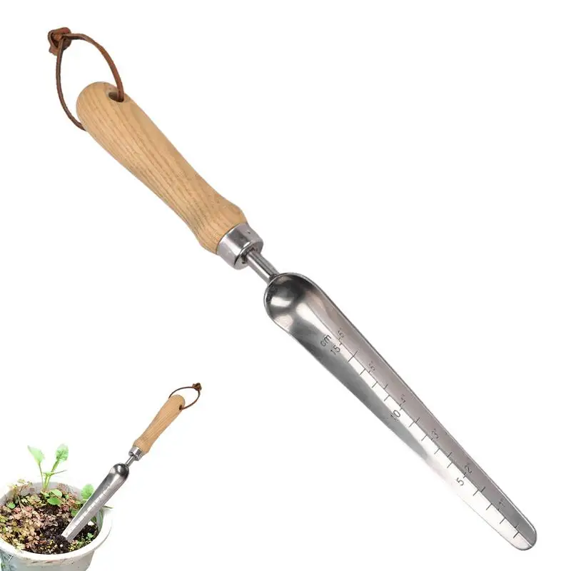 

Garden Weeding Shovel Widger With Wooden Handle For Weeding Transplanting Digging Multifunctional Stainless Steel Weeding Shovel
