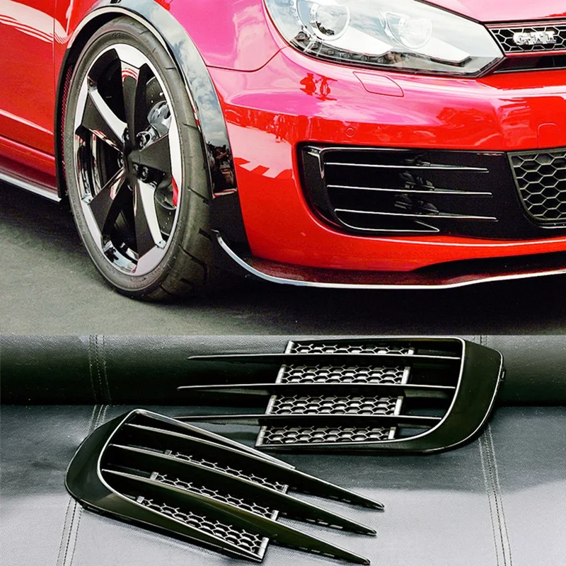 

Car Front Fog Lamp Cover Fog Lamp Grille Wind Blade Car Replacement Parts For Volkswagen Golf 6 Golf 6 High 6 GTI GTD 2008-2013