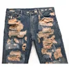 PFNW High Street Vintage Messy Sewing Patched Holes Embroidery Straight Slim Fit Jeans For Men Tide New Pencil Pants 12C1867 3