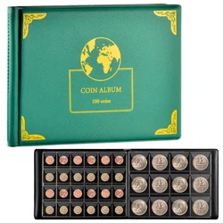 Deluxe Coin Collectors Album with 300 Pockets for Comprehensive Organization (Light green)
