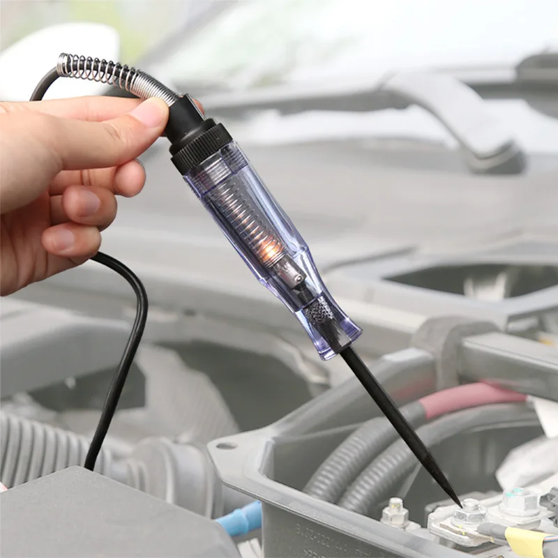 6V 12V 24V DC Car Truck Voltage Circuit Tester Digital Display Long Probe Pen Light Bulb voltage tester pen Automobile Diagnostic Tools Auto Repair