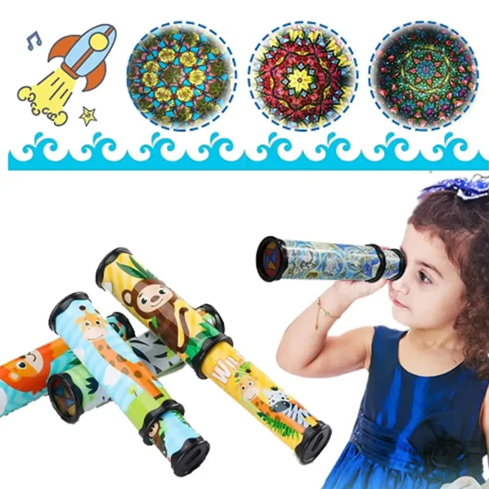 Plastic Rotation Kaleidoscope Colorful Paper Fancy Colored World Toys Scalable 21/30/27cm Magic Changeful Kaleidoscope children toys