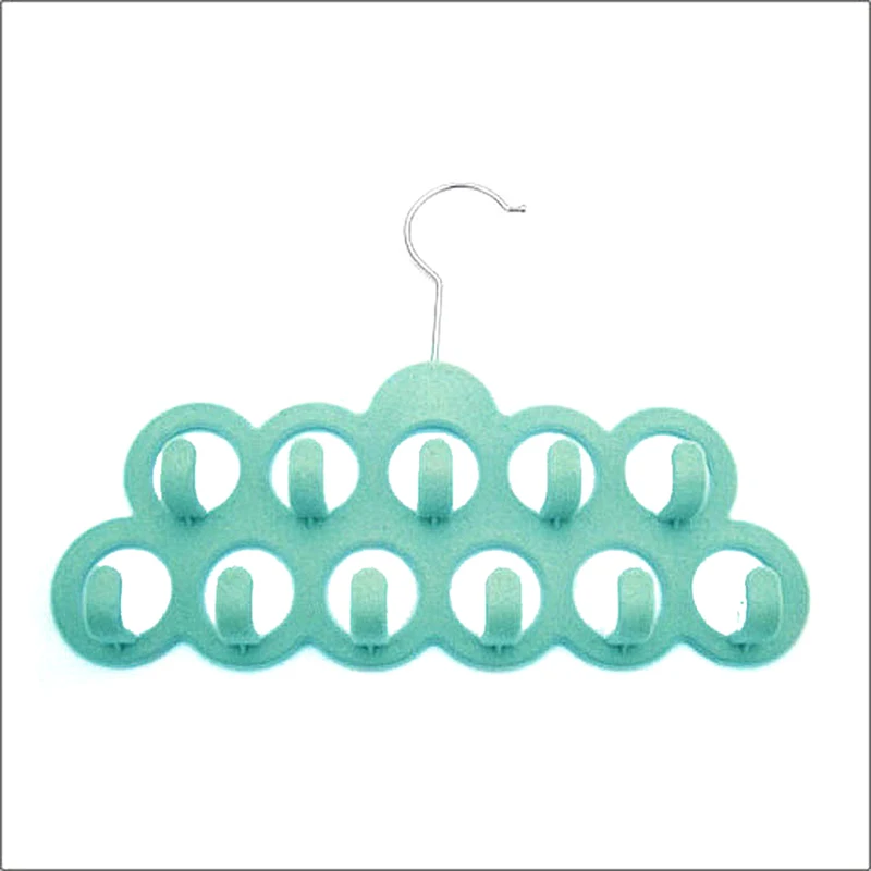 

11 Hole Clothes Tie Belt Shawl Scarf Hanger Display Holder Closet Organizer Hook
