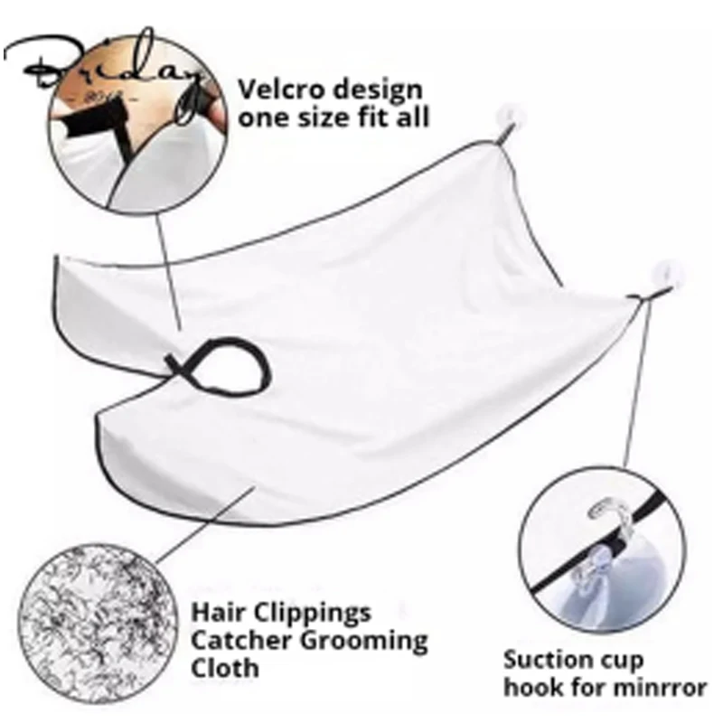 Beard Apron Modern Shaving Apron With Suction Cup Set Hairdressing Tools