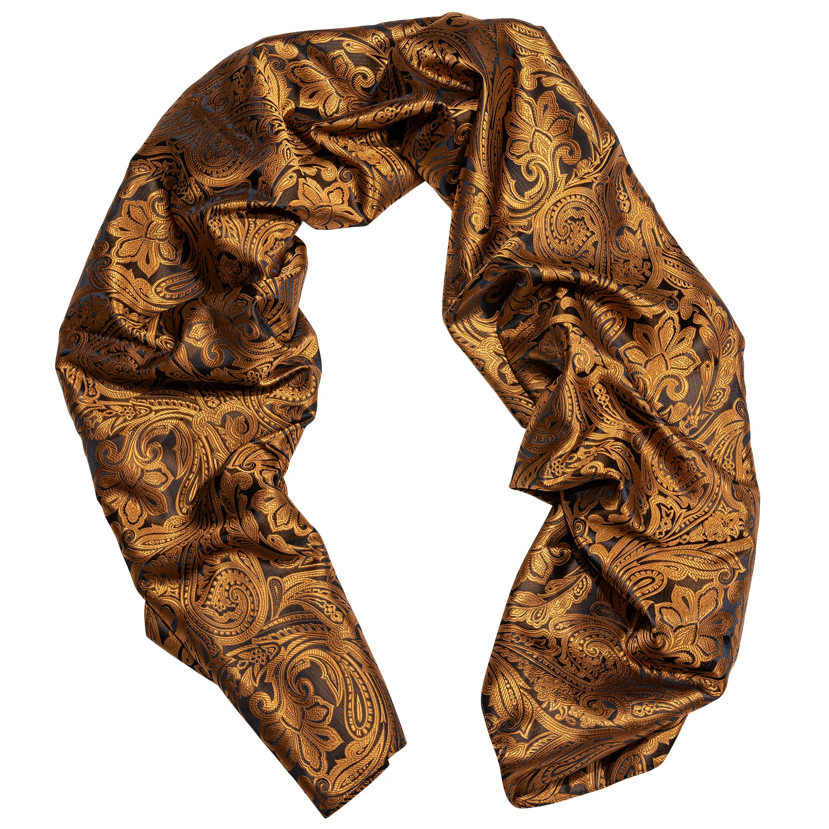 New Fashion Men Women Scarf Gold Paisley Scarf Autumn Winter