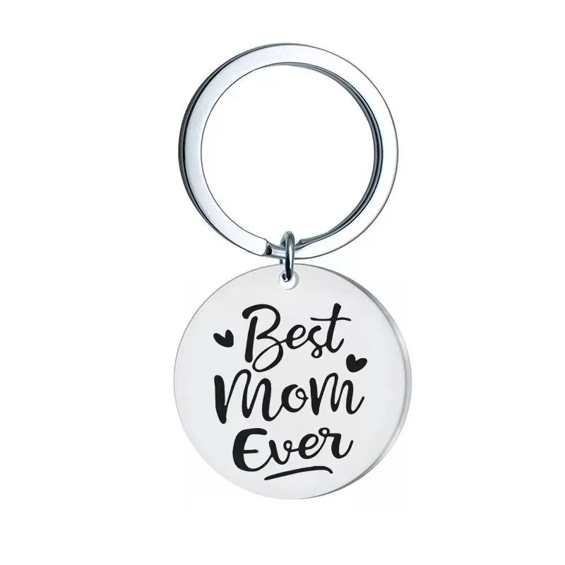 Best Mom Ever Key Ring with Heart Sweet Key Chains DIY Jewelry Gifts - Image 2