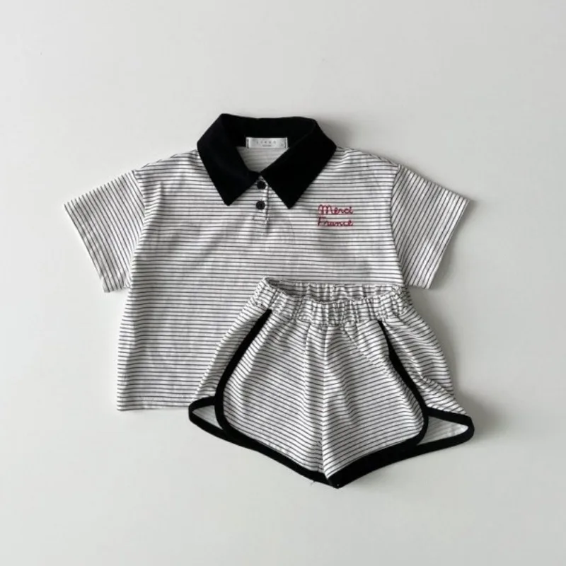 2Pcs Kids Clothing Set Summer Short Sleeve Sports Suit for Girls Boys
