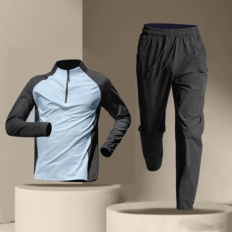 Casual Quick Dry Jacket + Pants Running Set for Summer Fitness Outfit 2-piece Set sports suit