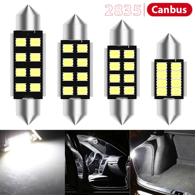 2×Festoon Led C5W 31 36 39 41mm Car Interior Lights Canbus 2835 Dome Light 12V 6000K White License Plate Lamp c5w led lamp bulb