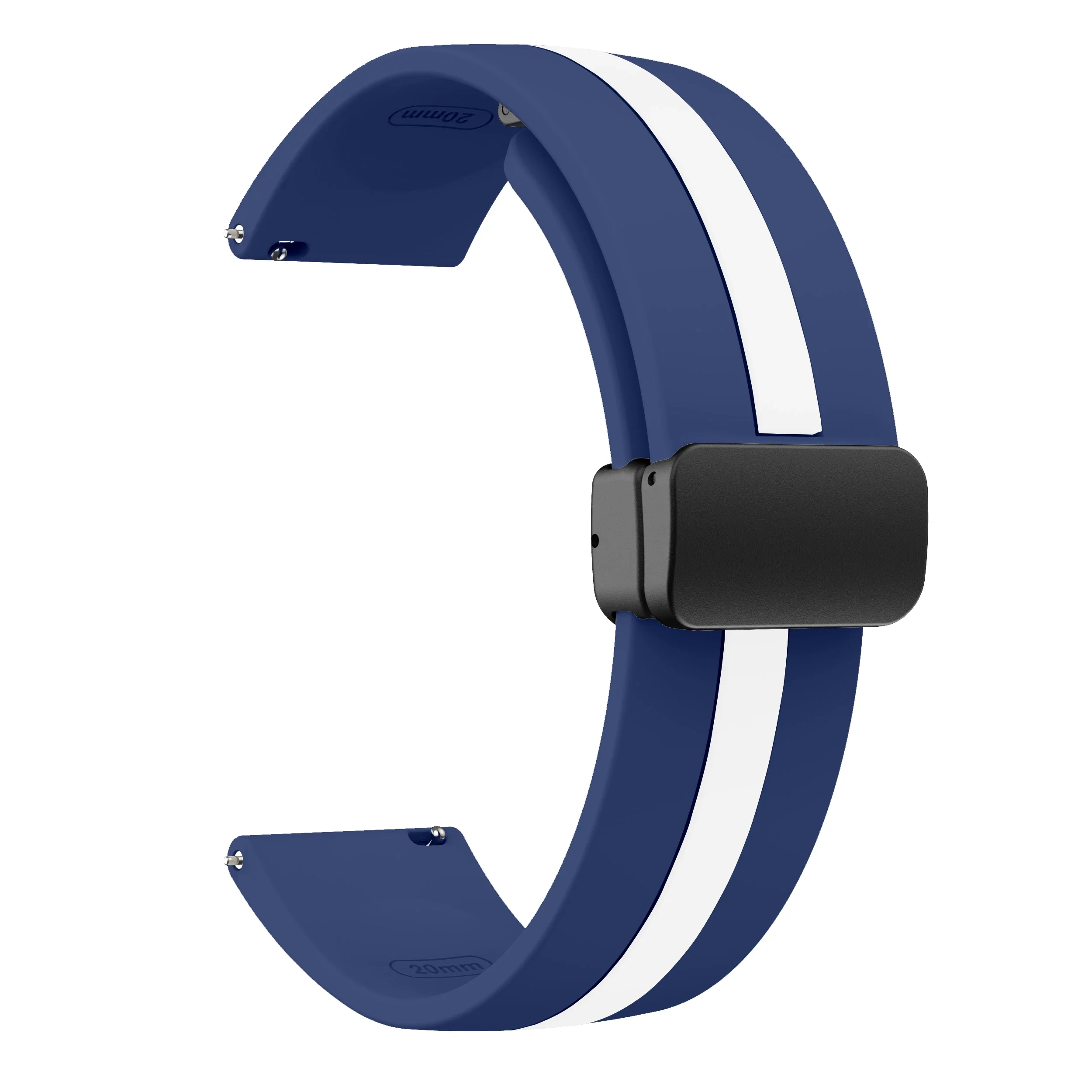 Magnetic D Buckle Silicone Watch Strap with Multiple Size Options