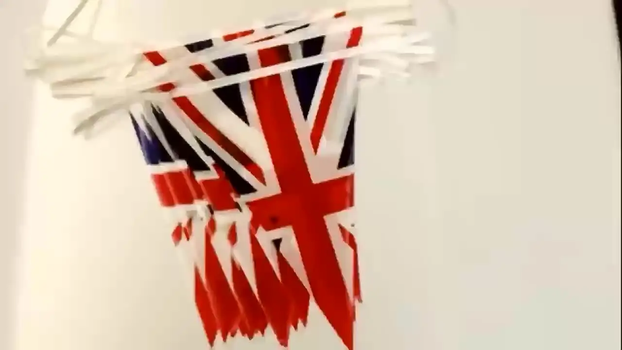 Buy 32.8ft Fabric Union Jack Bunting Banner, Bunting for King Charles