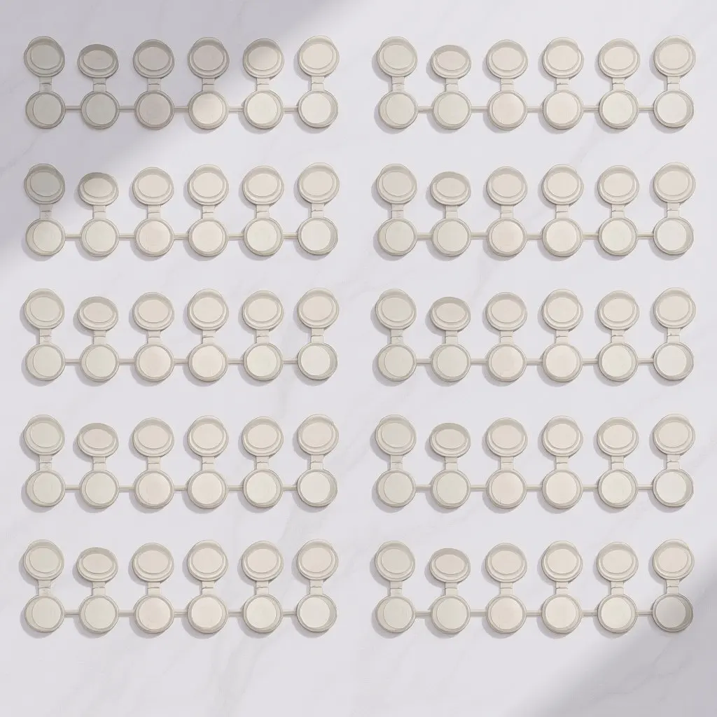 40개 프리미엄 플라스틱 페인트 세트 스트립당 6개 2ml 용량 누출 방지 투명 보관 용기 학교 스튜디오용