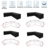 Home Terrace V Type Sofa Cover Outdoor Garden Terrace Waterproof Furniture Cover Waterproof Sofa Protector L Shape 5