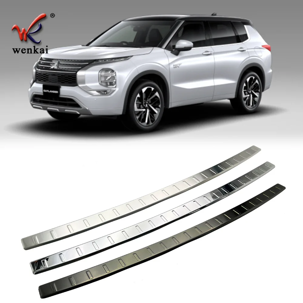 

Car Styling Stickers For Mitsubishi Outlander 2022 Rear Trunk Bumper Protector Rear Scuff Plate Rear Door Sill car assecories