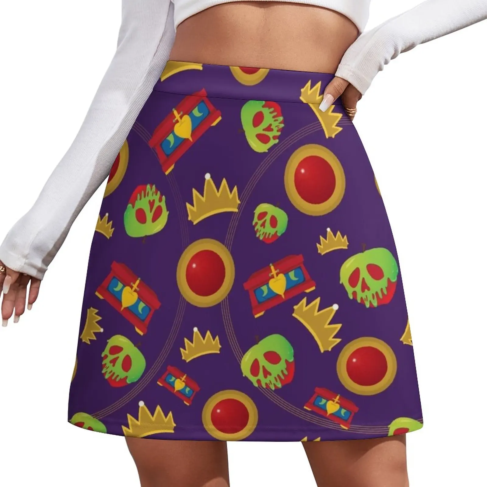 Evil Queen Icons Mini Skirt 90s vintage clothes Korean clothing essence палетка теней для век evil queen disney villains