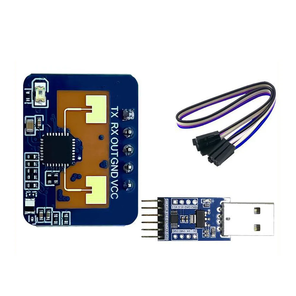 

LD2410C Human Presence Sensing Radar Module High Sensitivity 24G Intelligent Wave Sensor Switch 24G-24.25GHz Frequency Test Kit