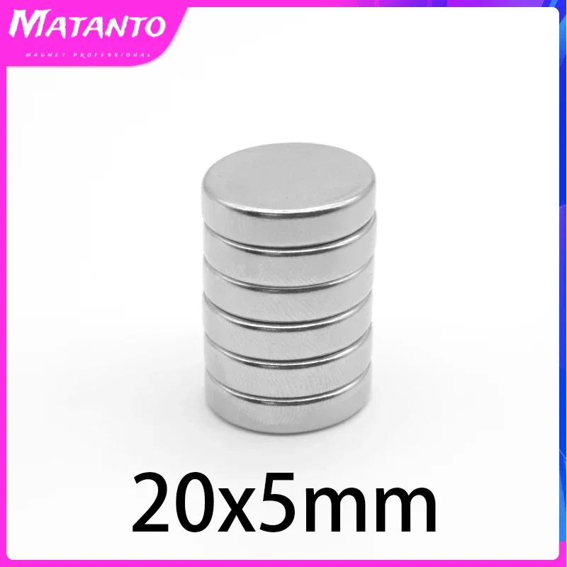 2/5/10/15/20/30PCS 20×5 mm Round Rare Earth Neodymium Magnet N35 Disc Search Magnet  20x5mm  Permanent Magnet 20*5 mm