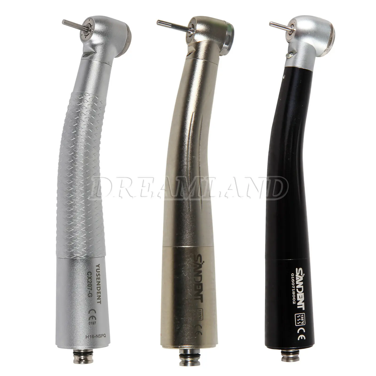 

Dental Fiber Optic Led Light High Speed Handpiece 3/4 Water Spary Turbine Compatible with NSK/Kavo Quick Coupler Coupling 4Hole