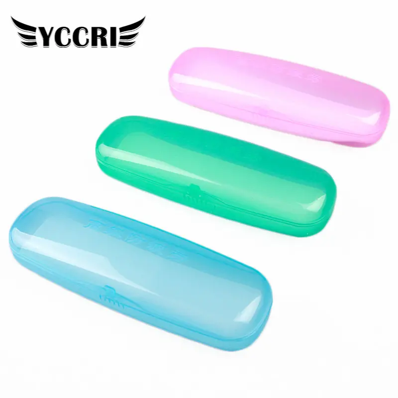 

Plastic Colored Glasses Box Simple Lightweight Myopia Fresh Flower Mirror Box Fresh Semi -transparent Glasses Storage Box