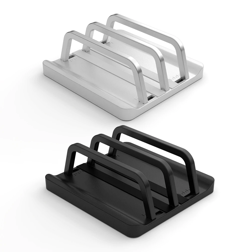Laptop Stand Adjustable Width Tablet Holder 2 Slot Vertical Anti-Slip Multi-Purpose For Multiple Devices laptop stand,laptop riser stand,laptop mount,tablet holder stand
