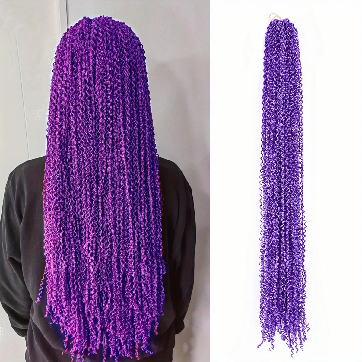 thumbnail image 1 of Trenzas Zizi sintéticas largas y rizadas, trenzas de caja finas de ganchillo, cabello trenzado sintético de 24 pulgadas, trenzas de ganchillo Freetress, 1 of 5