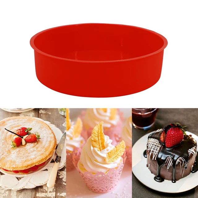 Silicone Baking Cup Cake Molds  Cake Mold Pan Silicone Cupcake - Round  Silicone - Aliexpress