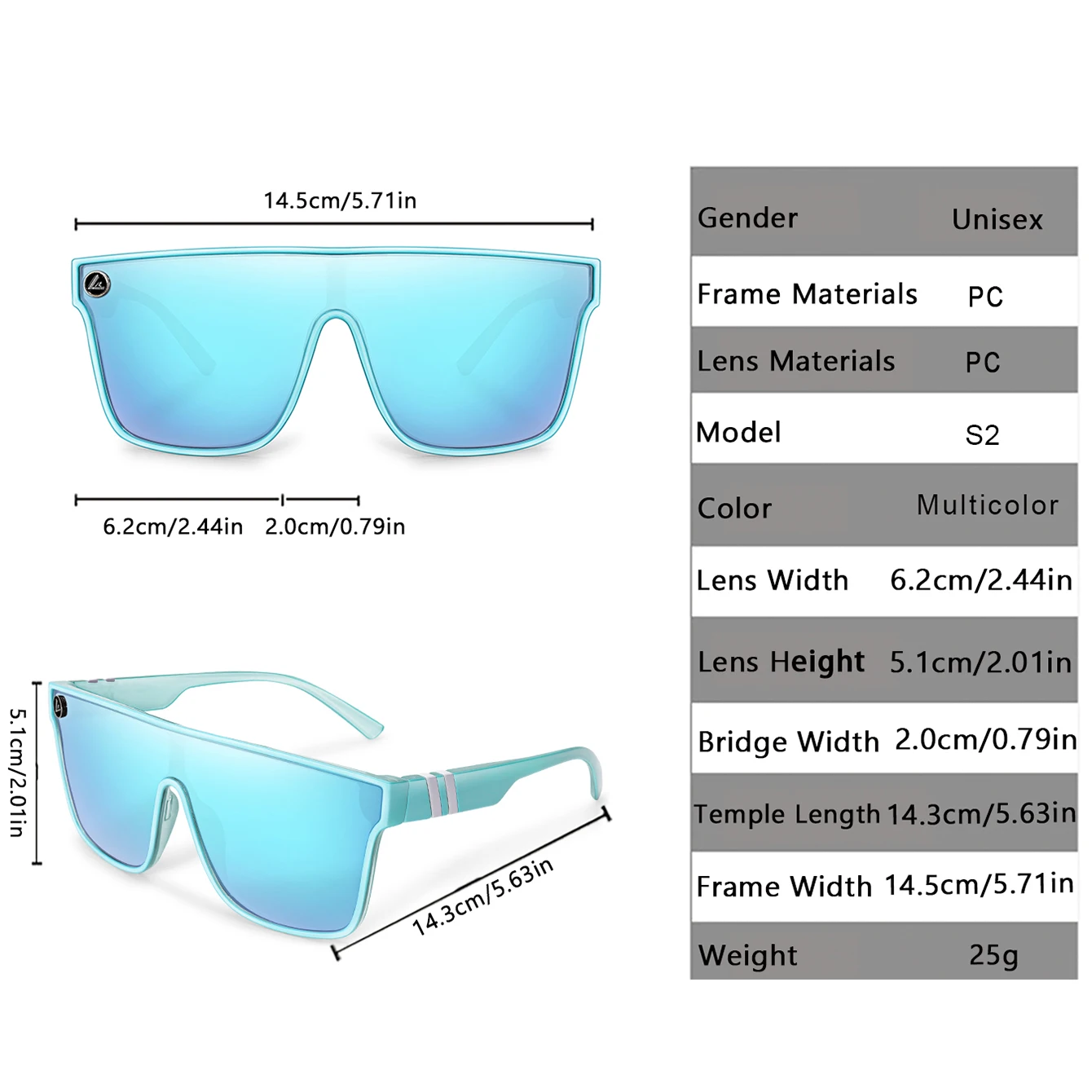 LOISRUBY Square Sunglasses UV400