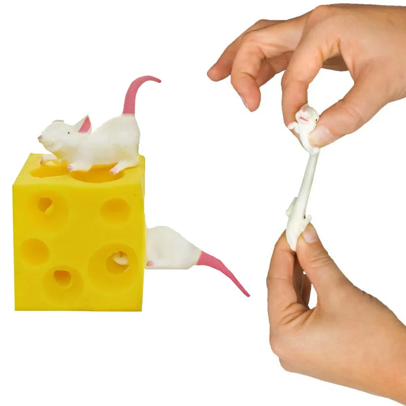 Mouse Hidden in Cheese Squeeze Fidget Toys For Kids Anti Stress ADHD Funny Gifts Regalos Para Cumpleaños Infantil Invitados 5
