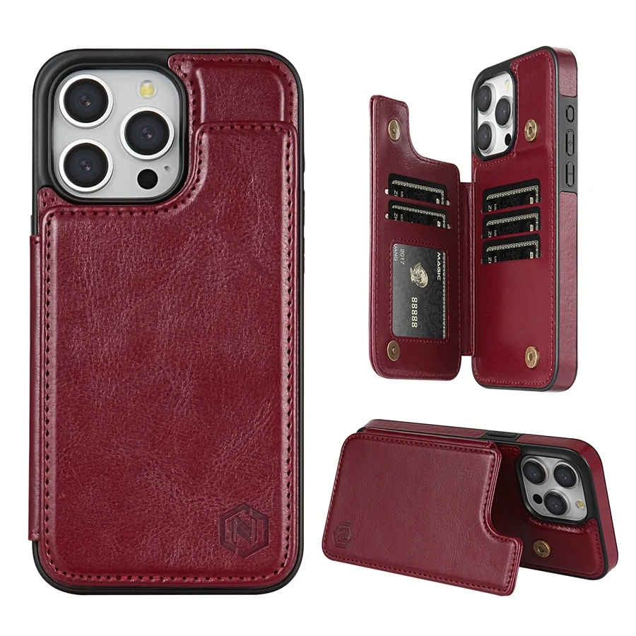 Leather Phone Case With Rfid Blocking For Iphone Models_voghion.com