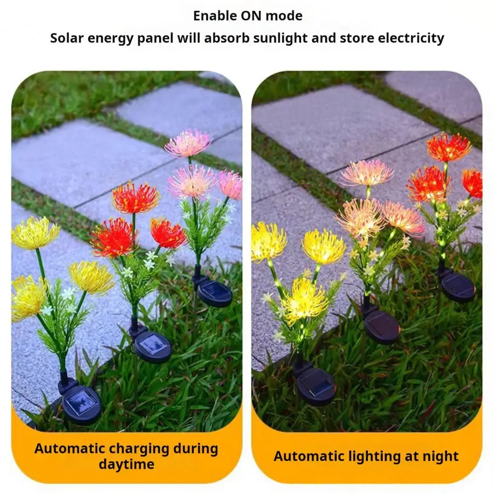 

Solar Light Color Changing Solar Garden Lights with Long Time Ip65 Waterproof Design for Outdoor Decoration Set of 2 Flower