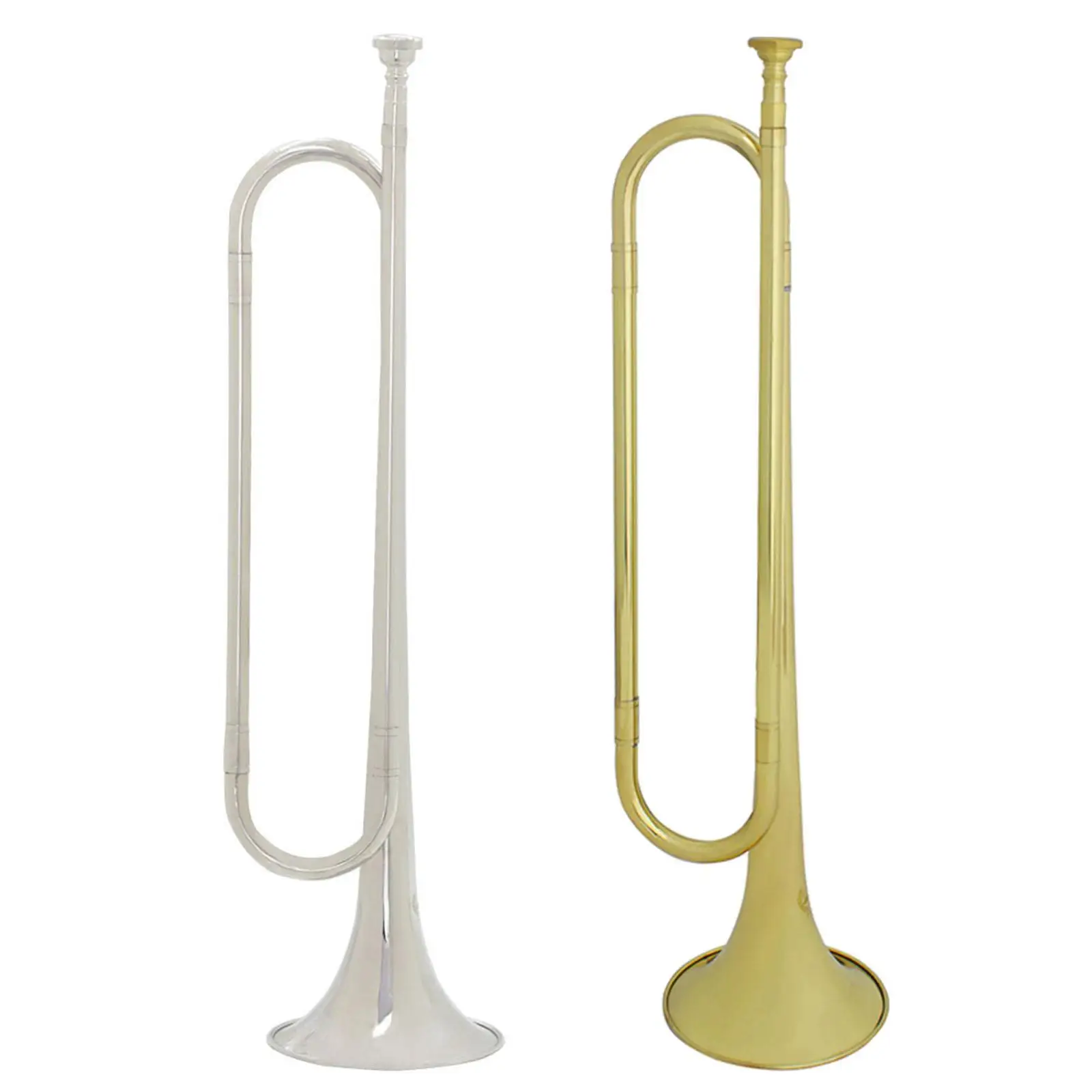 Bugle Horn Solid Copper And Brass Bugle Blowing Bugle Signal Musical Instrument With Mouthpiece Cavalry Trumpet Scout Bugle For Beginner Orchestra C Small Trumpet