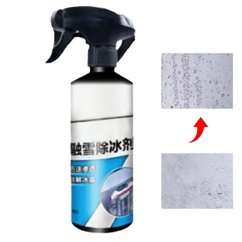 500ML Ice Remover Spray Winter Car Windshield Deicer Snow Removal Spray Defrosting Snow Anti-Icing Frost Protection