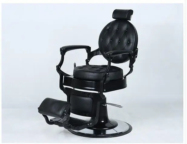 Men's oil head hairdressing chair, large chair for hair salon, barber shop, hair cutting, downable lifting rotating chair