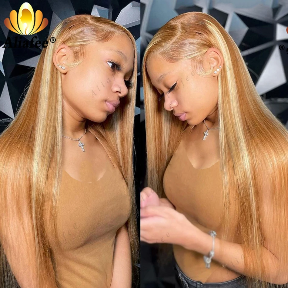 Transparent 13x6 Lace Frontal Wig Blonde Wig Straight Highlight 13x4 Honey Blonde Lace Front Wigs Human Hair for Black Women lace front wig human hair wigs human hair wig front lace wig