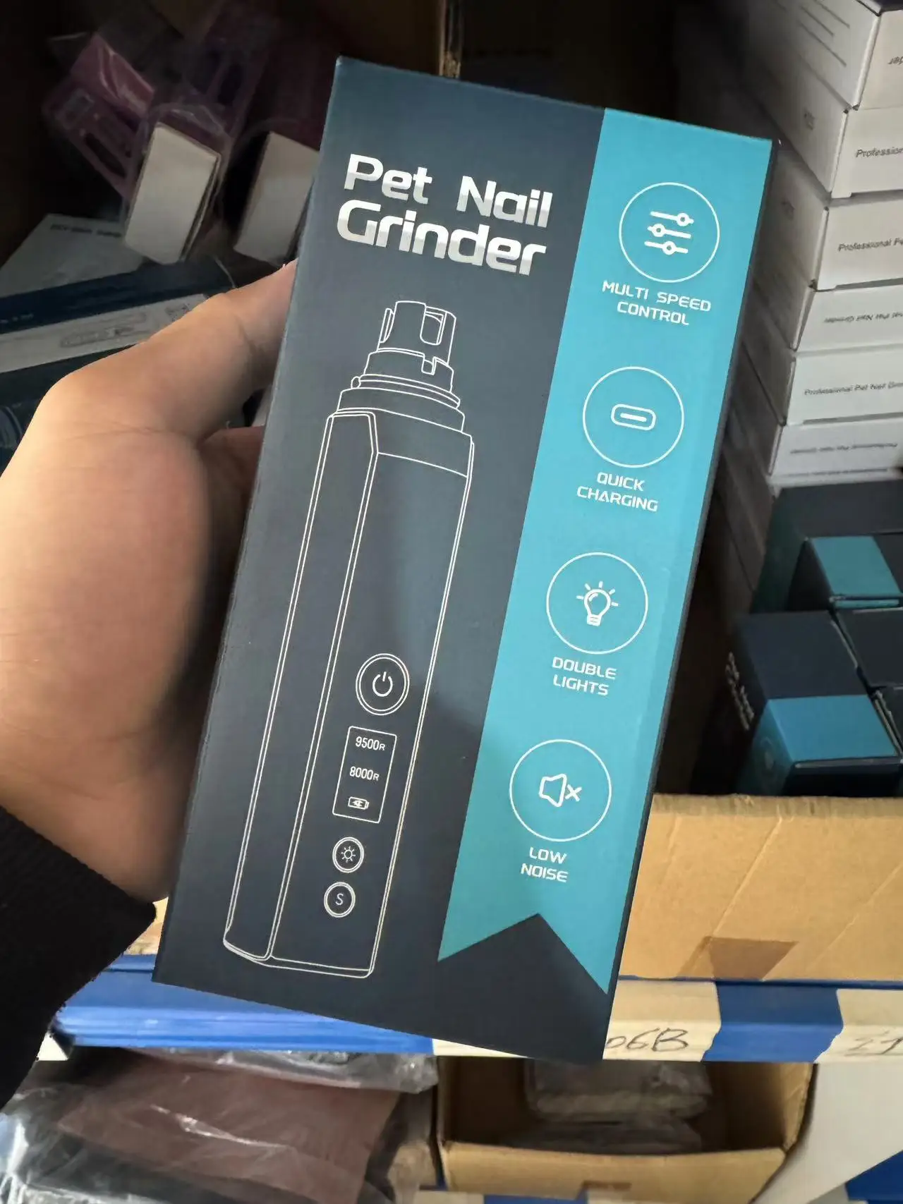 pet nail clipper pet nail grinder Electric LED Dog Nail Grinder Painless Dogs Cat Nail Clippers