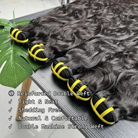 Extensions de Cheveux Humains Naturels Ondulés 15A, 100% Cheveux Vierges Bruts Vietnamiens Non Traités, 3/4 Paquets, Cheveux Mouillés et Ondulés, Extension Rapide à Tisser 2