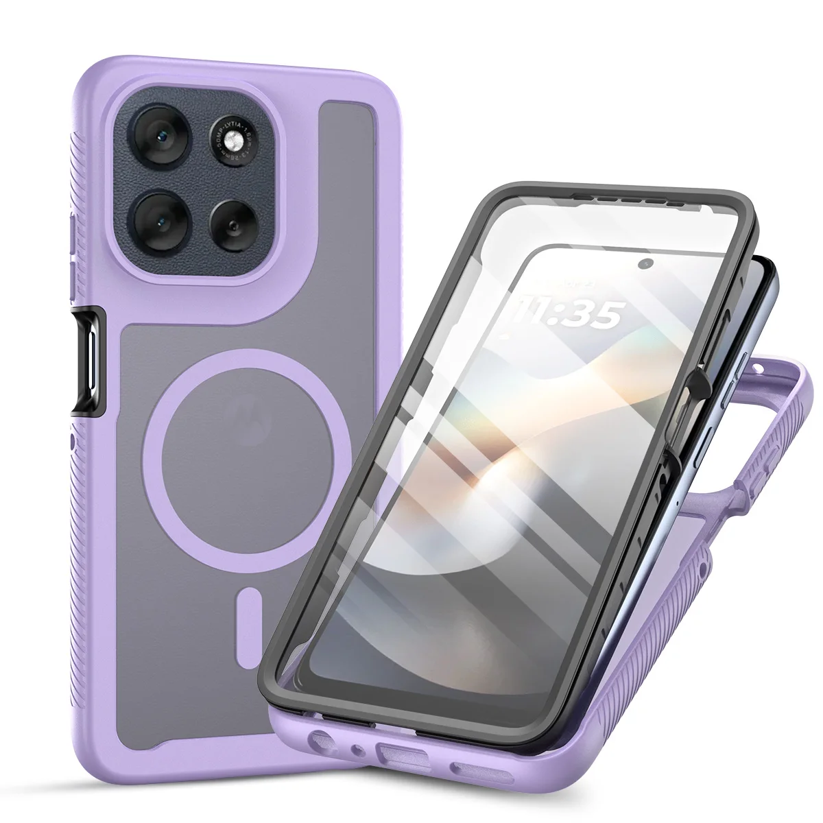 Shockproof Clear Double Layer Protective Phone Case with MagSafe Compatibility