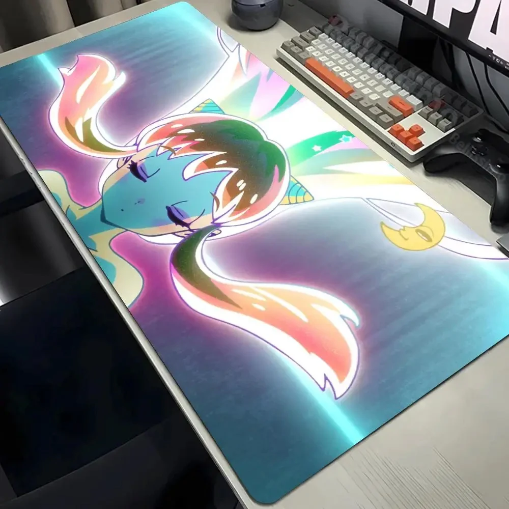 Anime Girl Computer Gamer Large Rubber Art Mousepad Urusei Yatsura Mouse Pad Laptop anti slip Desk Mat Keyboard accessory pad