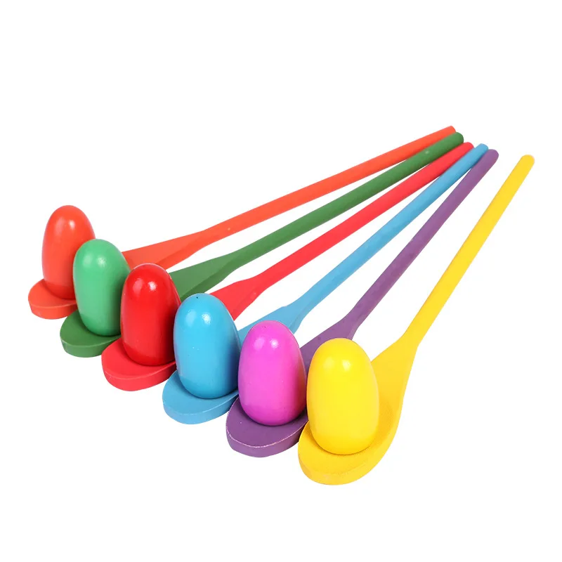 Balance Training Spoon Egg Race Games Outdoor Fun Sports Puzzle Toys Montessori Early Learning Educational Toy For Children Kids